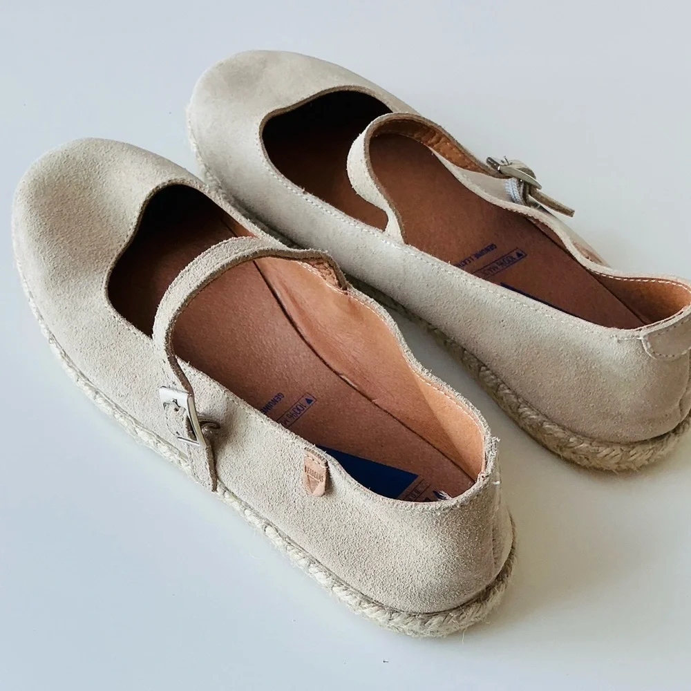 Women’s Beige Espadrille Mary Jane Flats